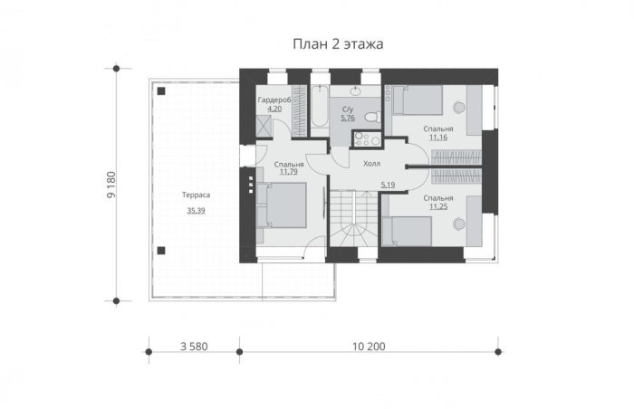 Проект 228  - дом из кирпича 9.18 x 17.3 м - Дома из блоков 4