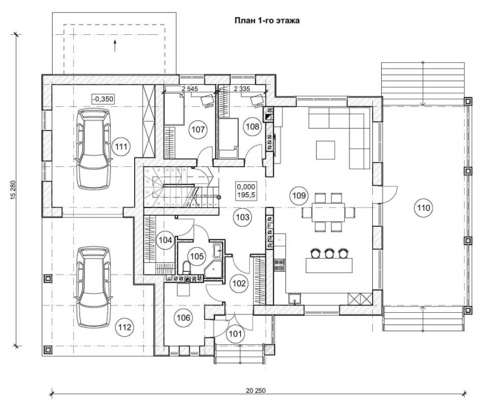 Проект 299 - дом из керамоблока 15 x 20 м - Дома из блоков 3