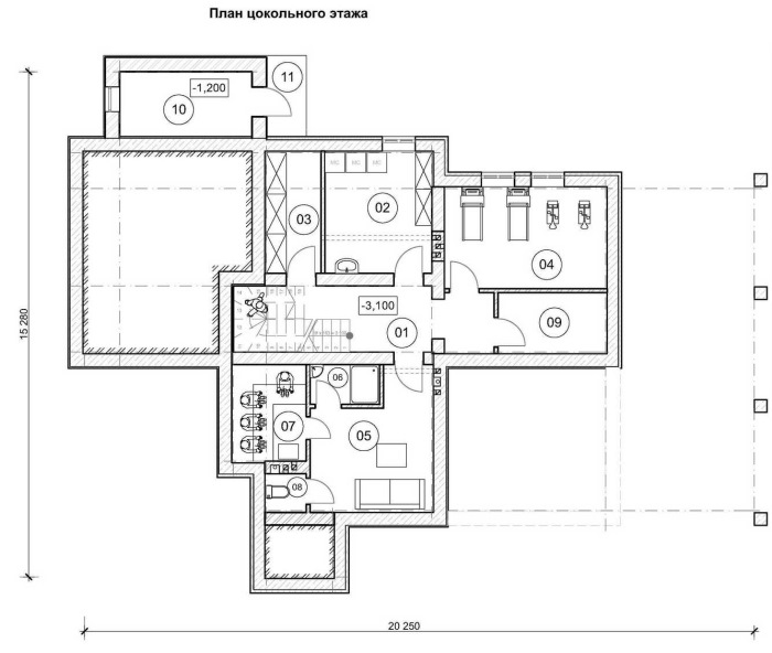 Проект 299 - дом из керамоблока 15 x 20 м - Дома из блоков 4
