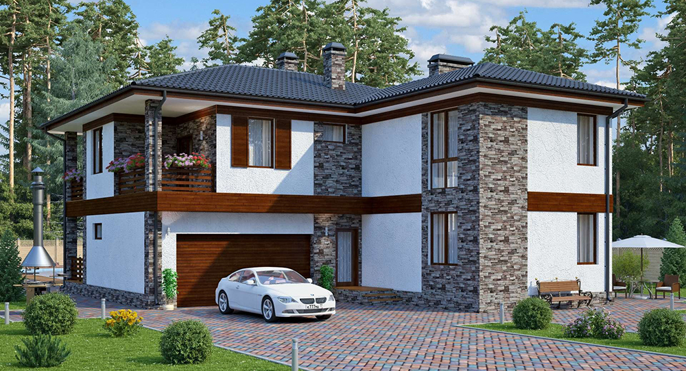 Проект 38-Д - дом из керамических блоков 15,78 на 12,75 м - Дома из блоков 1