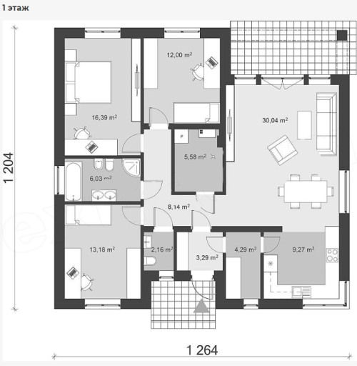 Проект КМС-68 - Дома из блоков 2