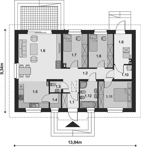 Проект дома КМС-40 - Дома из блоков - 2