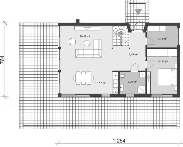 Проект дома КМС-10 - Дома из блоков - 4 миниатюра