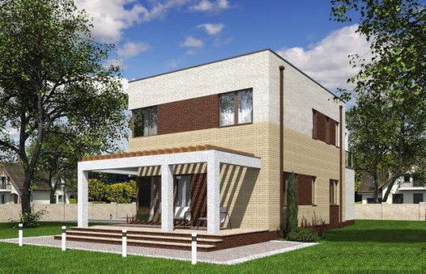 Проект 228  - дом из кирпича 9.18 x 17.3 м - Дома из блоков - 1 миниатюра