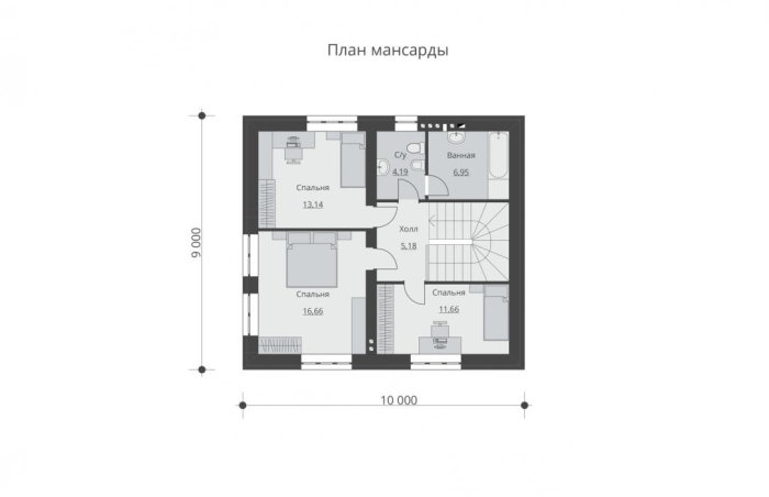 Проект 256 - дом из кирпича 10 x 9 м - Дома из блоков - 3 миниатюра