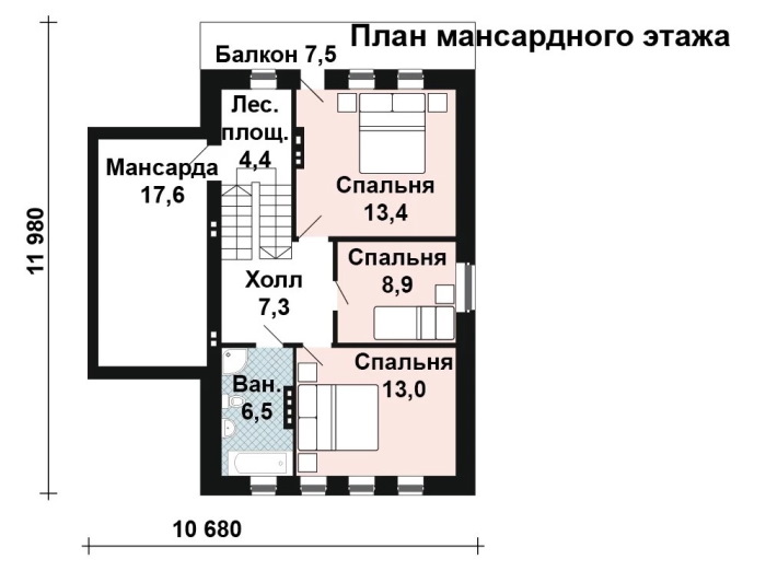 Проект 275 - дом из кирпича 13 x 10 м - Дома из блоков - 2 миниатюра