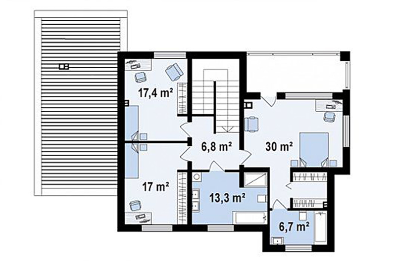 Проект 37-Д - дом из керамических блоков 14,06 на 18,26 м - Дома из блоков 4